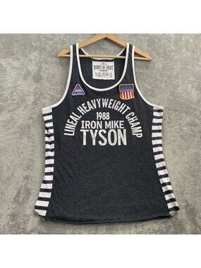 Roots of Fight Shirt Men L Lineal Heavyweight Iron Mike Tyson Singlet Boxing USA